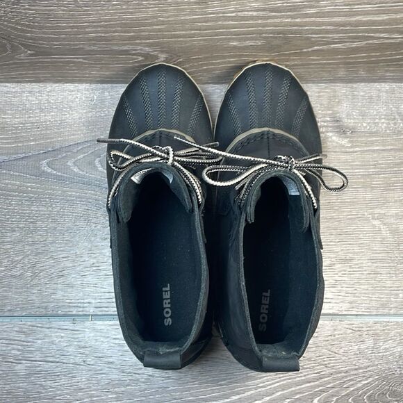 Sorel Out ‘N About Plus Black Nubuck Women’s Sz 7.5 Warm Waterproof Duck Boots - Picture 5 of 12